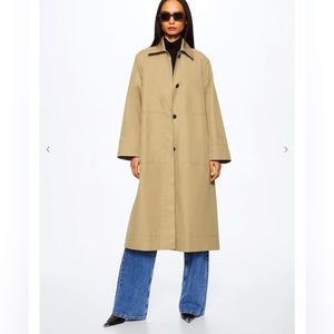 NWT Mango Cotton Trench